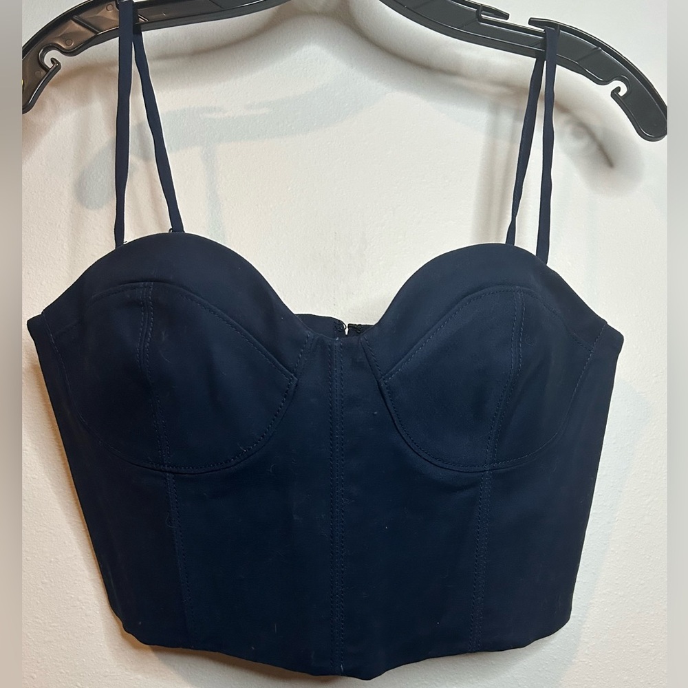 NWT EVERLANE STRUCTURED BUSTIER IN NAVY SIZE 10